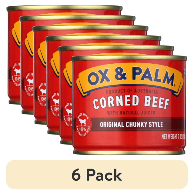Ox & Palm Corned Beef Original Chunky Style, 7 oz Can