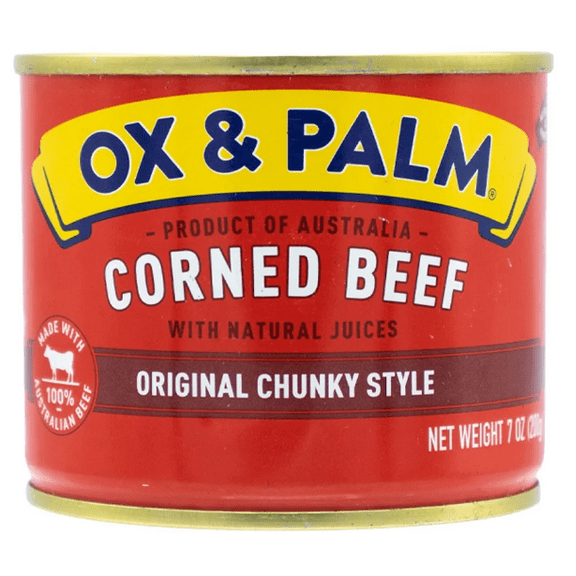 Ox & Palm Corned Beef Original Chunky Style, 7 oz Can