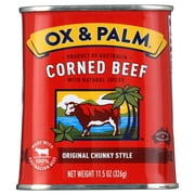 Ox & Palm Corned Beef Original Chunky Style in Tapered Can, 11.5 oz Can
