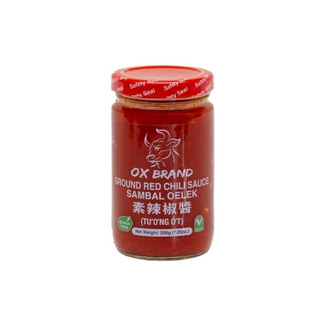 Ox Sauce Chili Sambal Oelek 7.05 oz (Pack of 24)