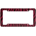 thumbnail image 1 of OxGord 1-Piece Plastic License Plate Frame with Zebra/Tiger Stripes, 1 of 3