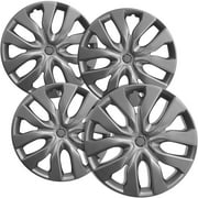 OxGord 17-Inch Wheel Covers for Nissan Rogue, Silver (Pack of 4)