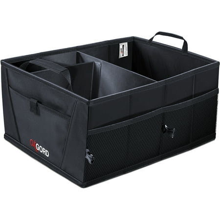 OxGord Auto Trunk Storage Organizer Bin with Pockets (10" Height, 15" Widht, Depth 21")