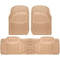 thumbnail image 1 of OxGord Diamond All-Weather Rubber Floor-Mats - Waterproof Protector for Spills, Dog, Pets, Car, SUV, Minivan, Truck - 3-Piece Set, Beige, 1 of 4