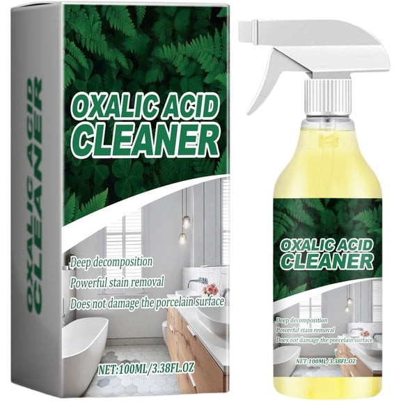 Oxalic Acid Cleaner Spray, Multi-Surface Rust Remover, Powerful Stain Removal for Bathroom, Bathtub, Porcelain, Tiles,