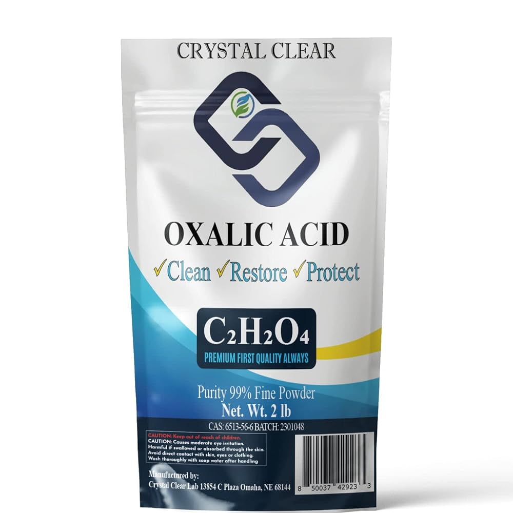 Oxalic Acid Powder Stain Remover And Rust Cleaner For Home & Garden (2 Pound) Bag
