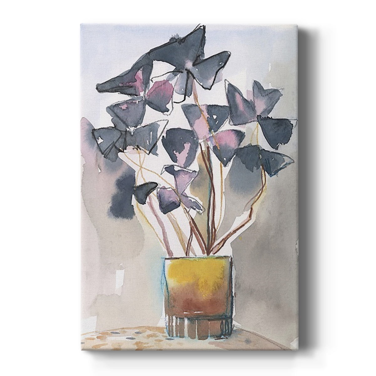 Oxalis in Vase II Premium Gallery Wrapped Canvas - Ready to Hang