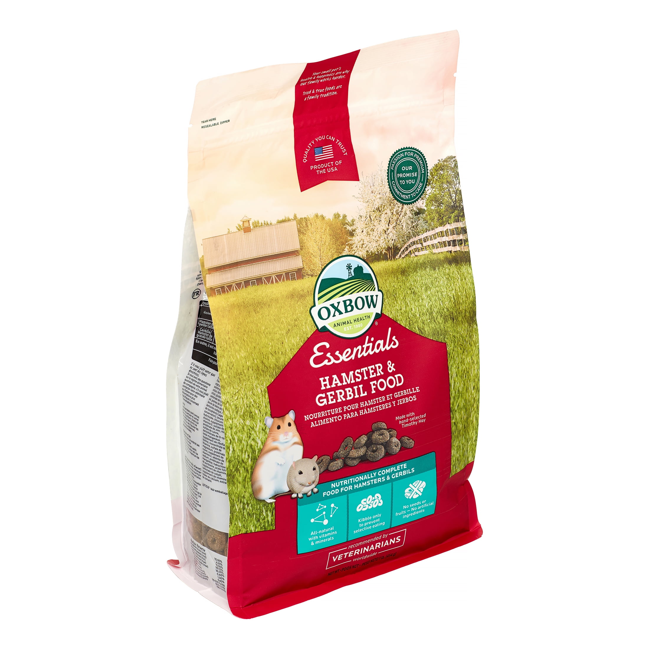 Oxbow Animal Health Essentials Hamster & Gerbil Food, 1 lb