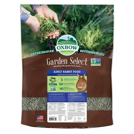 Oxbow Animal Health Garden Select Adult Rabbit Food, Garden-Inspired Recipe for Adult Rabbits, 25lb
