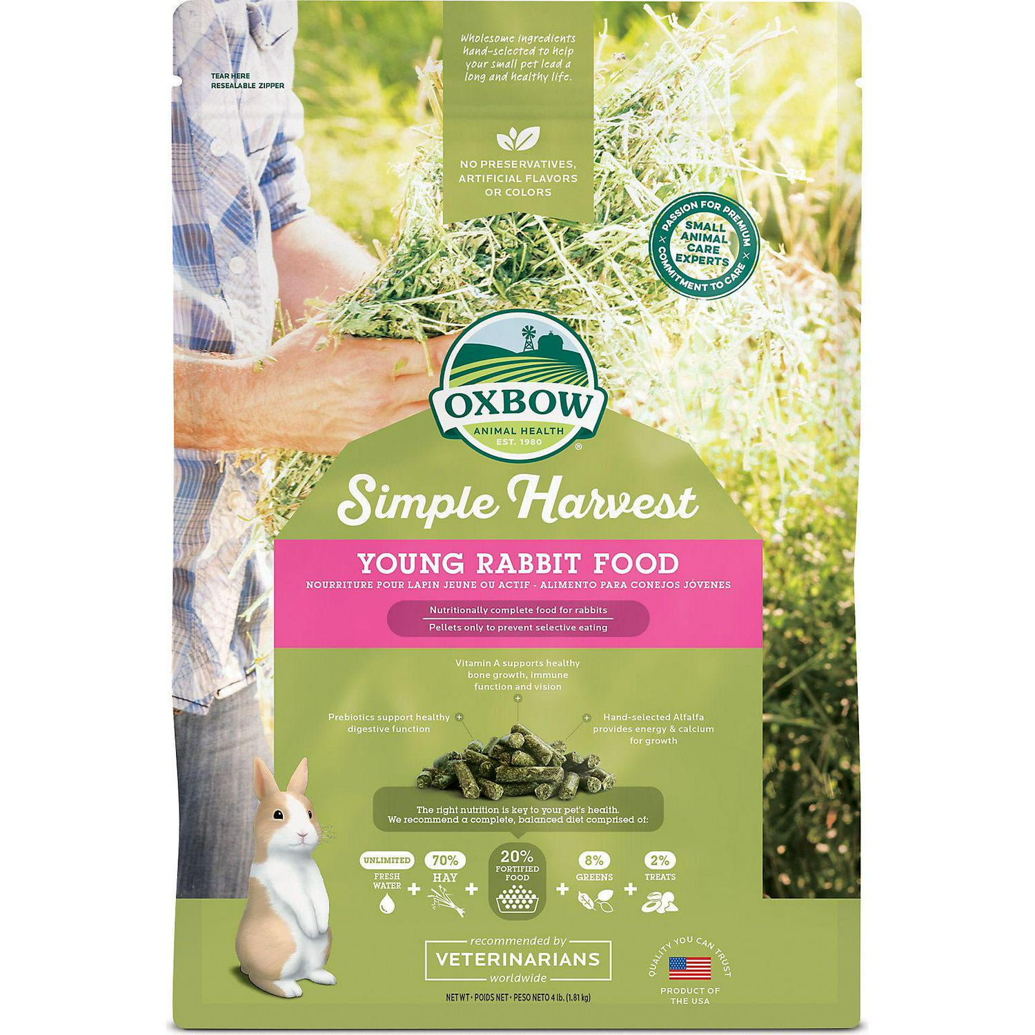 Oxbow Animal Health Simple Harvest Timothy and Alfalfa Hay Young