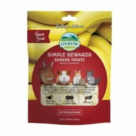 Oxbow Animal Health Simple Rewards Freeze Dried Banana Small Animal Treats, 1 oz