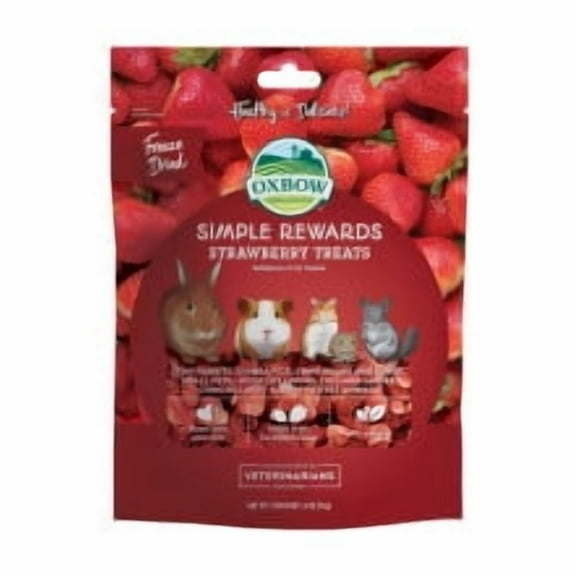 Oxbow Simple Rewards Strawberry Treats for Small Animals, 0.5 oz.