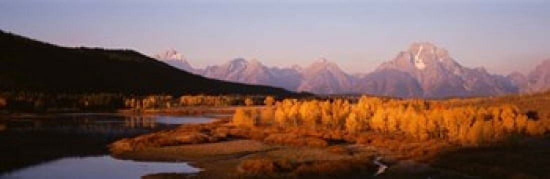 Oxbow Bend Grand Teton National Park WY Canvas Art - Panoramic Images (37 x 12)
