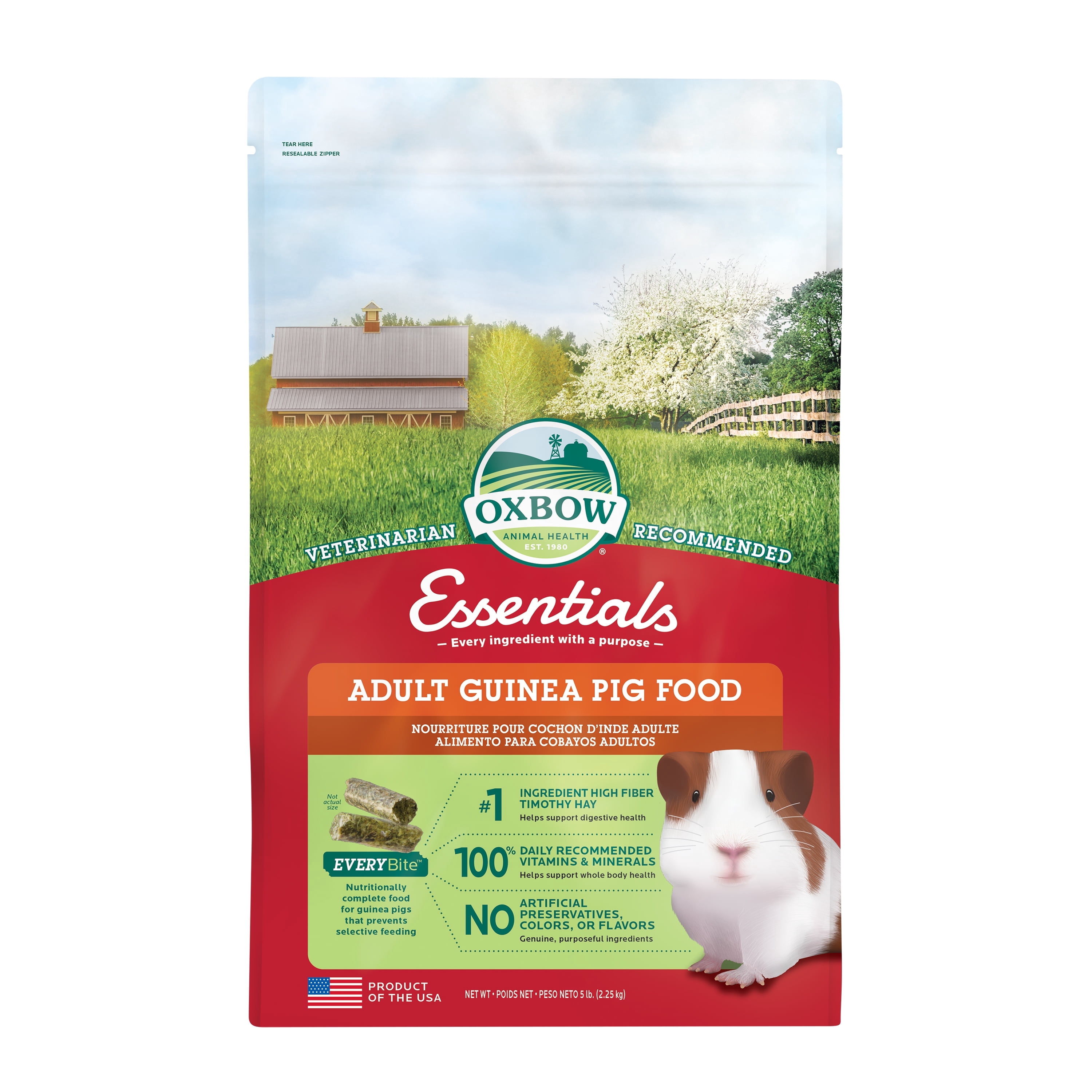 Oxbow Essentials Adult Guinea Pig Dry Food - 5lbs.