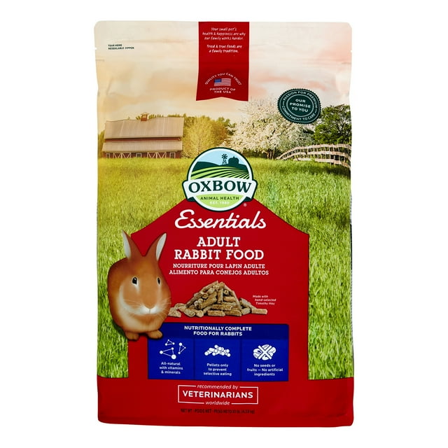 Oxbow Pet Products Essentials Adult Rabbit Food, 10 lbs. Dry