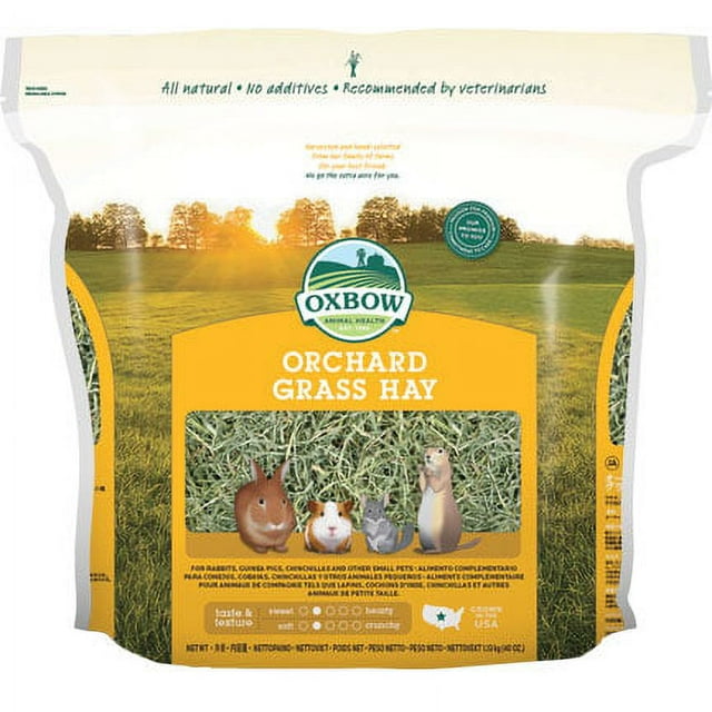 Oxbow Pet Products Orchard Grass Hay Dry Small Animal Food, 50 lbs
