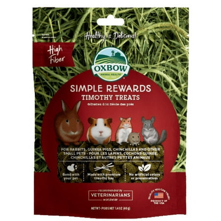 Oxbow Simple Rewards Small Animal Treats, Timothy Treats, 1.4 oz.