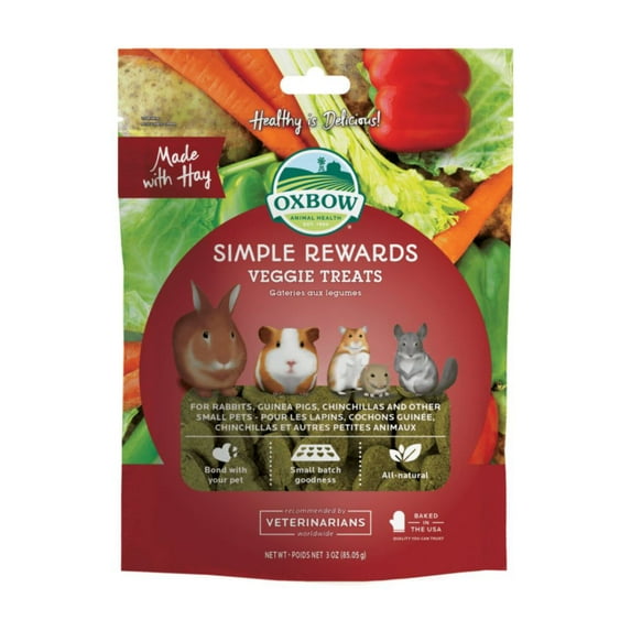 Oxbow Simple Rewards Small Animal Veggie Treats - 3oz.
