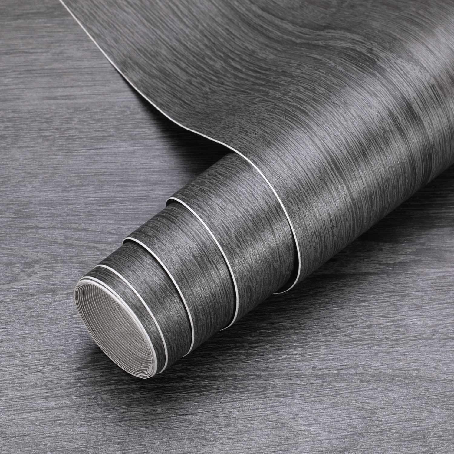 Oxdigi Black Wood Contact Paper 24 x 196 inches PVC Self Adhesive Peel