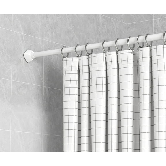 Oxdigi Shower Curtain Rod Adjustable Tension Rod 45-72 Inches White