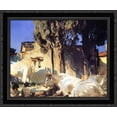 thumbnail image 1 of Oxen Resting 24x20 Black Ornate Wood Framed Canvas Art by Sargent, John Singer, 1 of 2