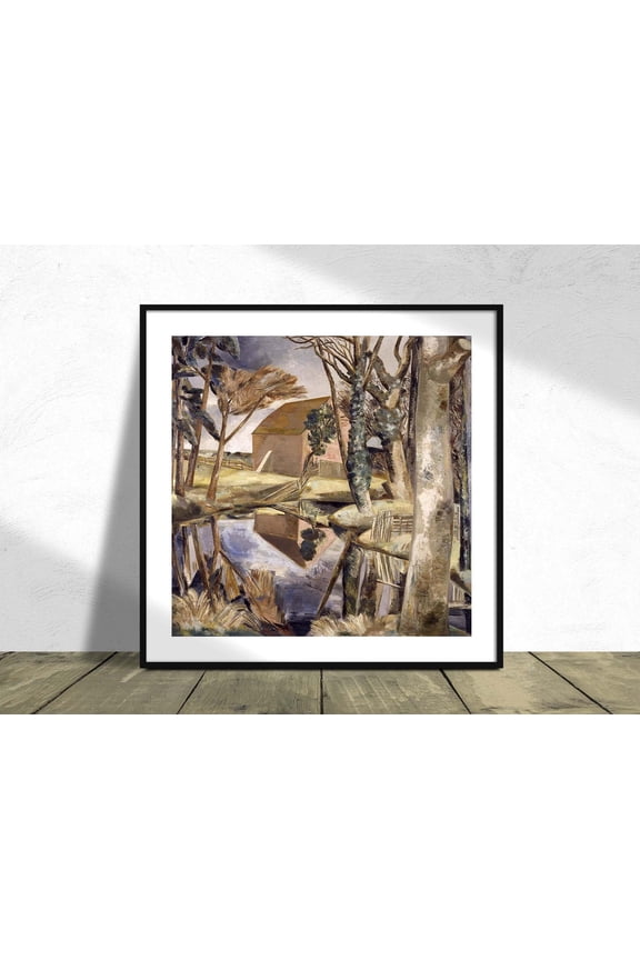 Oxenbridge Pond Paul Nash Square Reproduction British Art Modernism Landscape Unframed Paper Print