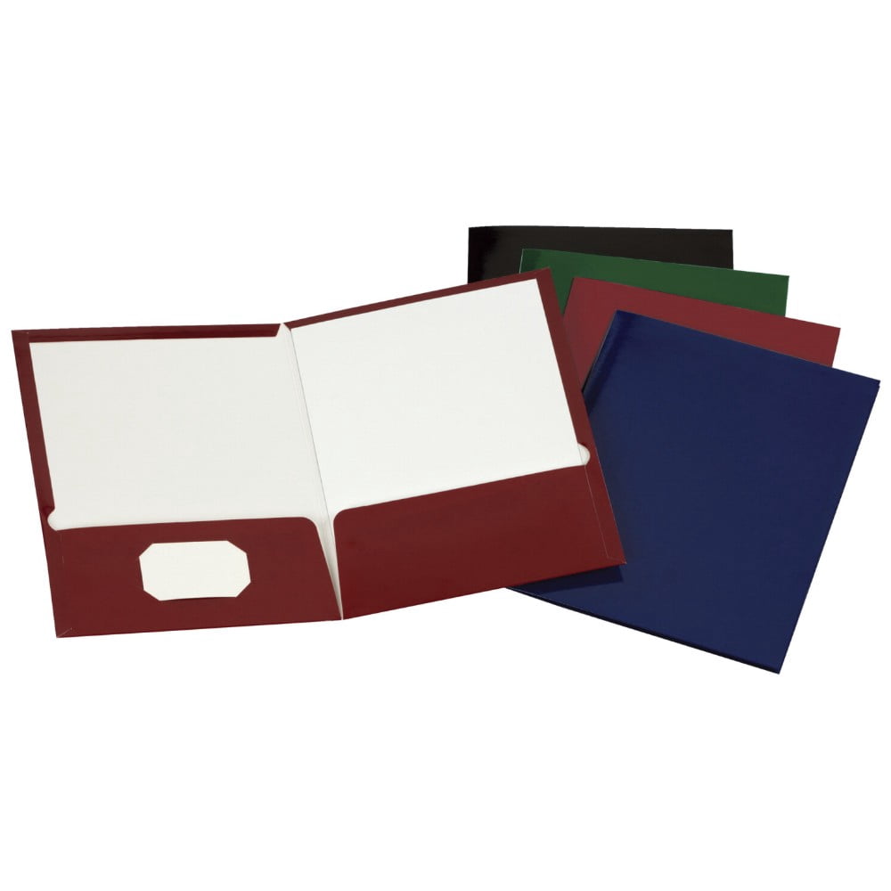 Oxford 087466 Esselte Ampad Laminated Pocket Folder, Letter, 2 Pockets ...