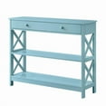thumbnail image 1 of Oxford 1 Drawer Console Table with Shelves - Sea Foam Blue, 1 of 1