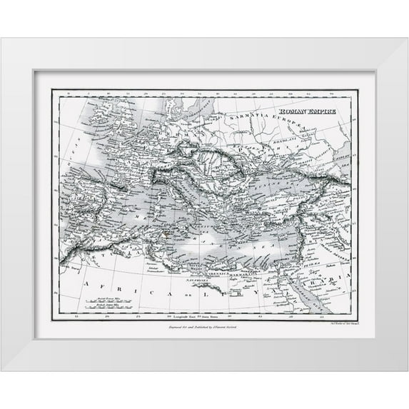 Oxford 18x15 White Modern Wood Framed Museum Art Print Titled - Europe Roman Empire - Oxford 1828