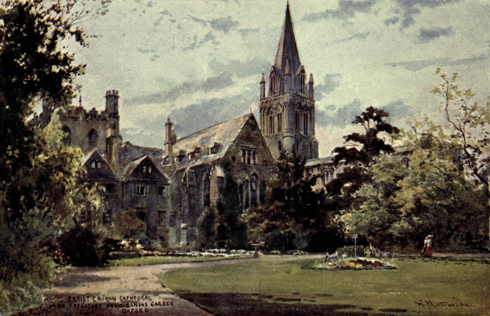 Oxford 1905 Christ Church Cathedral Canvas Art - William Matthison (18 x 24)