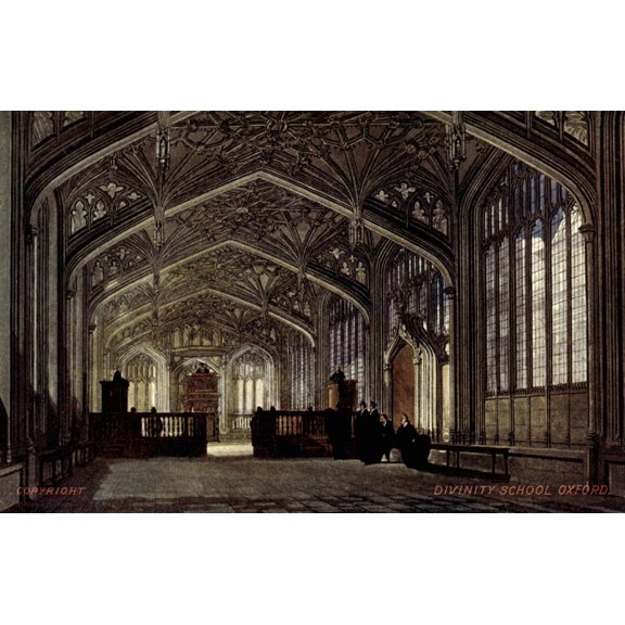 Oxford 1905 Divinity School Poster Print by Rudolph Ackermann (24 x 36)