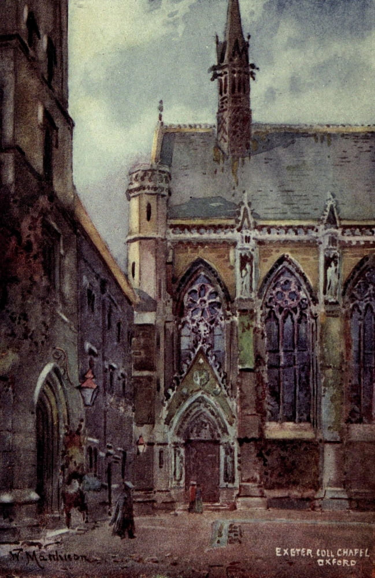 Oxford 1905 Exeter College Chapel Canvas Art - William Matthison (18 x 24)