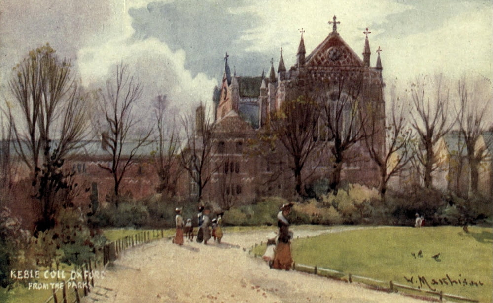 Oxford 1905 Keble College from the Parks Canvas Art - William Matthison (24 x 36)