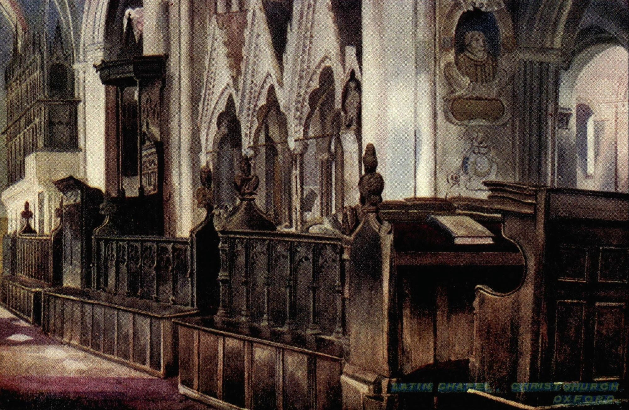 Oxford 1905 Latin Chapel Christ Church Canvas Art - Walter Tyrwhitt (24 x 36)