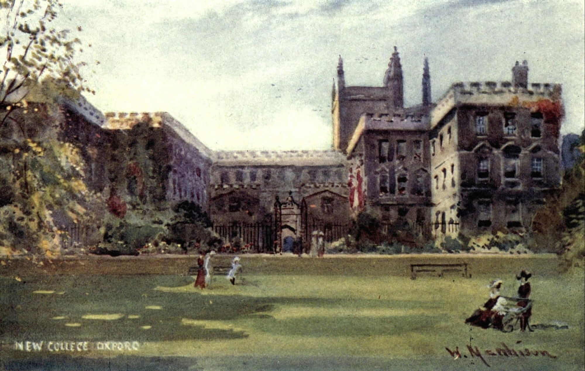 Oxford 1905 New College Canvas Art - William Matthison (24 x 36)