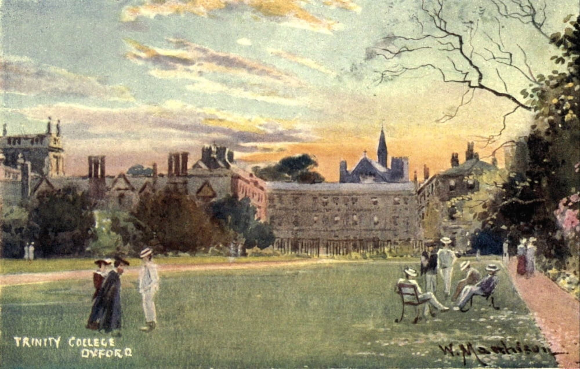Oxford 1905 Trinity College Canvas Art - William Matthison (18 x 24)