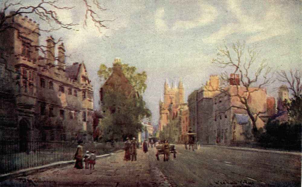 Oxford 1905 Wadham College Canvas Art - William Matthison (24 x 36)
