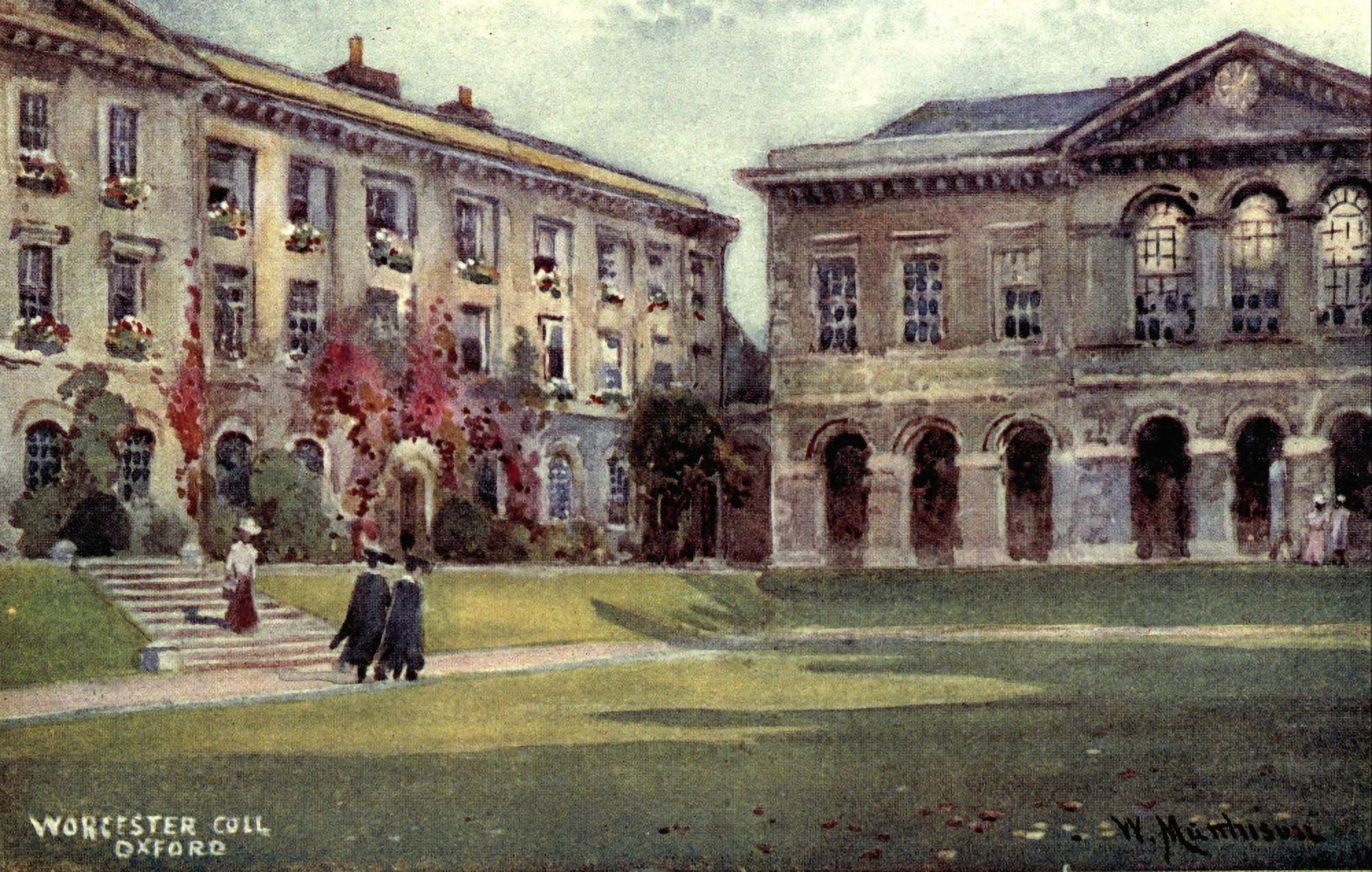 Oxford 1905 Worcester College Canvas Art - William Matthison (18 x 24)