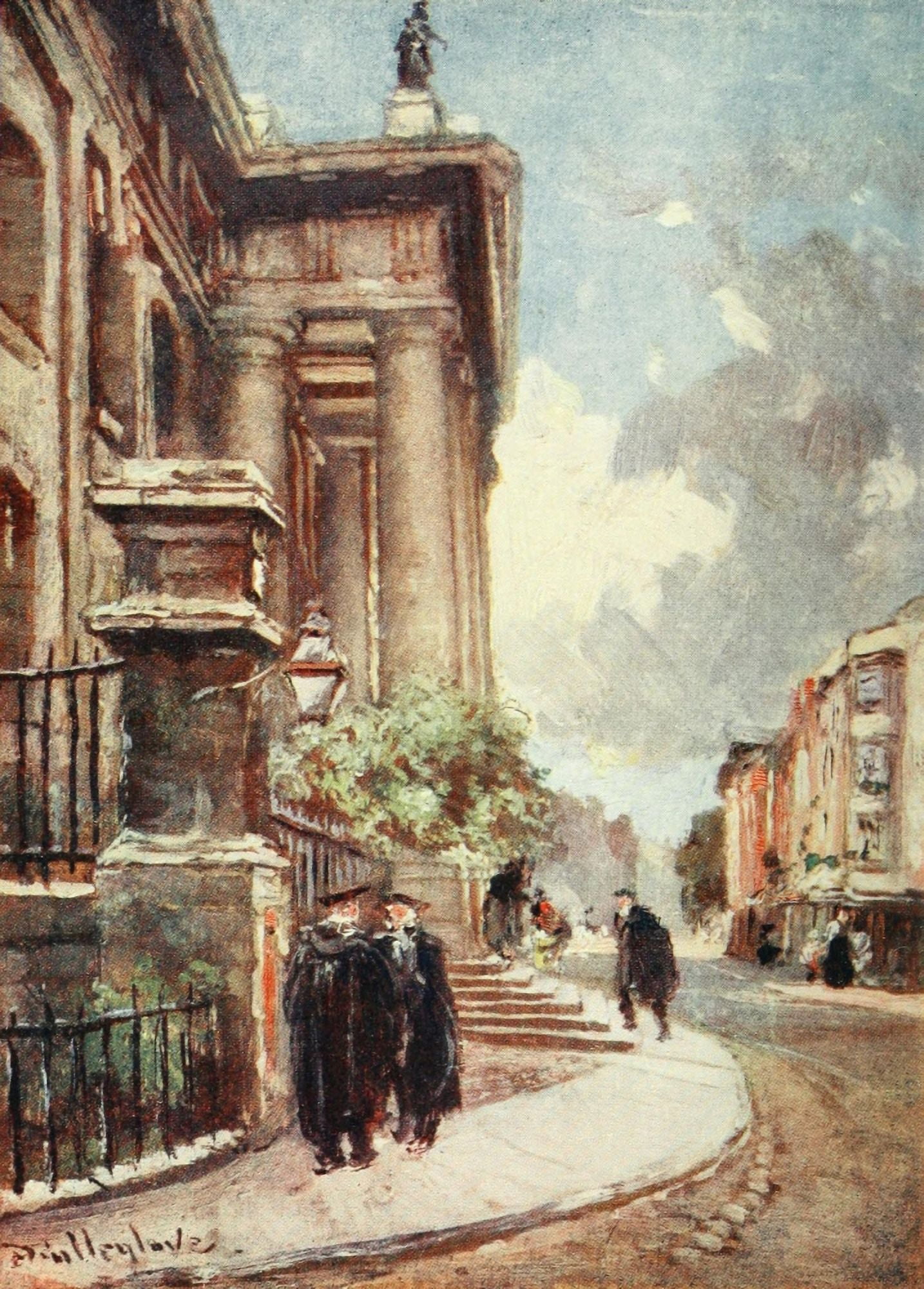 Oxford 1922 Claredon Building Broad Street Canvas Art - John Fulleylove (24 x 36)