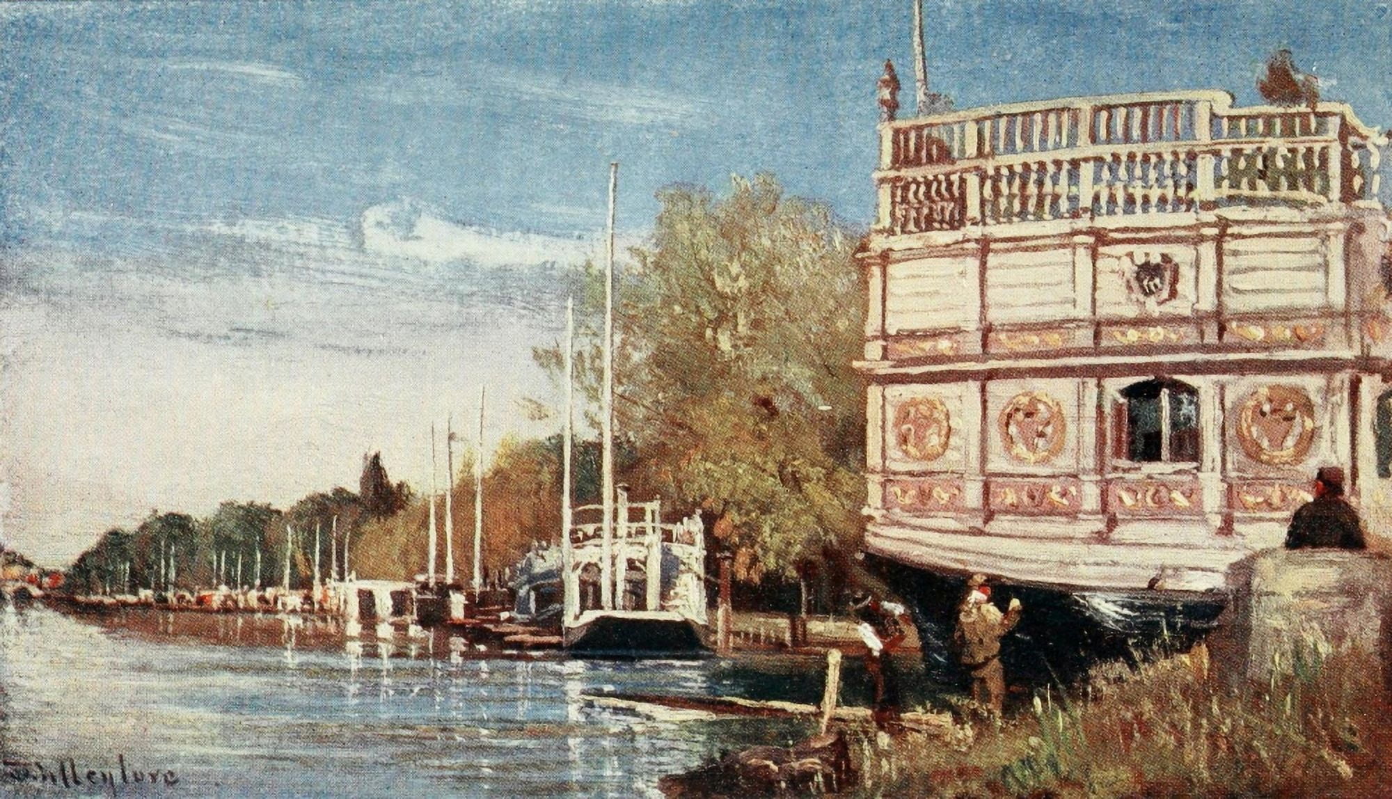 Oxford 1922 River Isis Canvas Art - John Fulleylove (18 x 24)