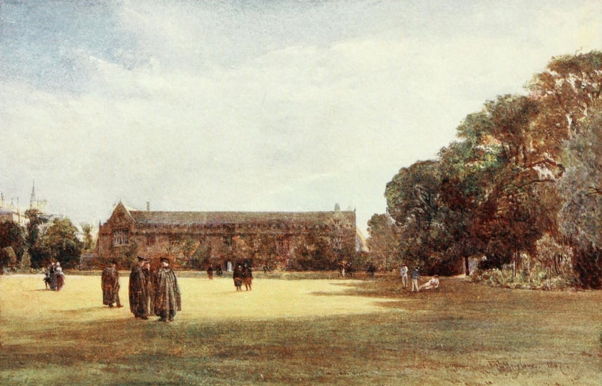 Oxford 1922 St Johns College Canvas Art - John Fulleylove (18 x 24)