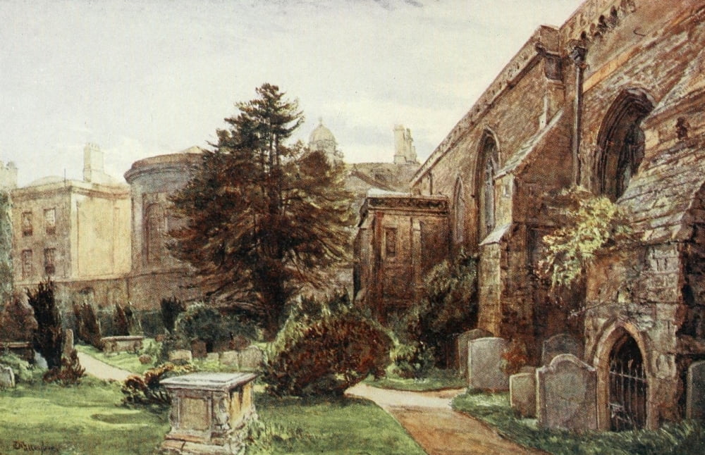 Oxford 1922 St Peters in the East Canvas Art - John Fulleylove (18 x 24)