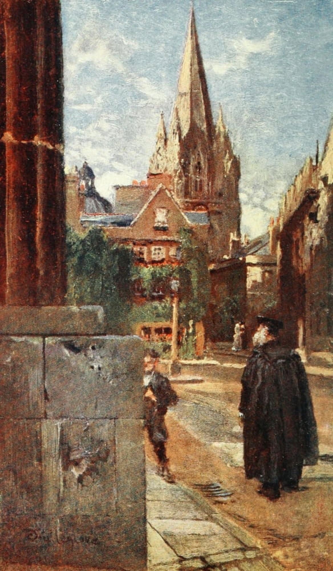 Oxford 1922 University Church of St Mary Canvas Art - John Fulleylove (24 x 36)