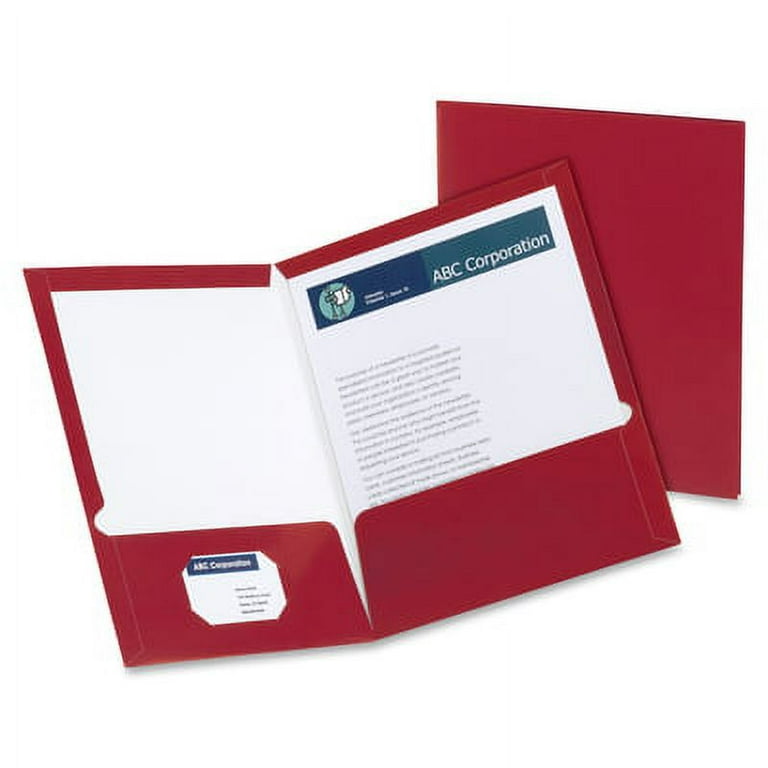 High Gloss Laminated Paperboard Folder, 100-Sheet Capacity, 11 x 8.5, Crimson, 25/Box High Gloss Laminated Paperboard Folder, 100-Sheet Capacity, 11 x 8.5, Crimson, 25/Box