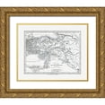 thumbnail image 1 of Oxford 24x20 Gold Ornate Wood Framed with Double Matting Museum Art Print Titled - Middle East Countries between Sardis Susa, 1 of 4