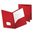thumbnail image 1 of 2PK Oxford Poly Twin-Pocket Folder, 100-Sheet Capacity, 11 x 8.5, Opaque Red (57411), 1 of 1