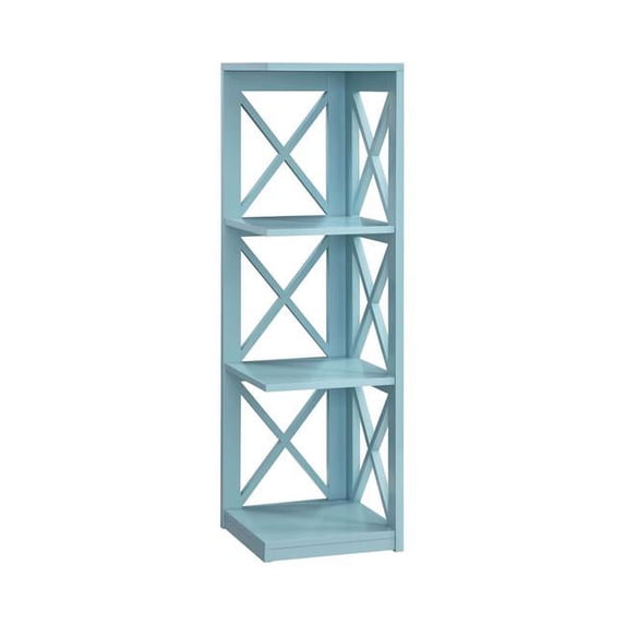 Oxford 3 Tier Corner Bookcase - Sea Foam Blue