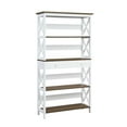 thumbnail image 1 of Oxford 4 Tier Bookcase with Drawer, Driftwood and White, 1 of 6