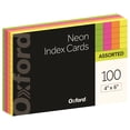 thumbnail image 1 of Oxford 4in x 6in Ruled Neon Index Cards, Assorted Colors, 100 Cards, 1 of 2