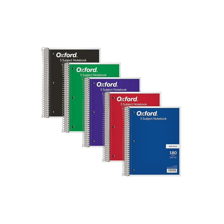 Oxford 5-Subject Notebook 8 x 10 1/2 Wide 65058